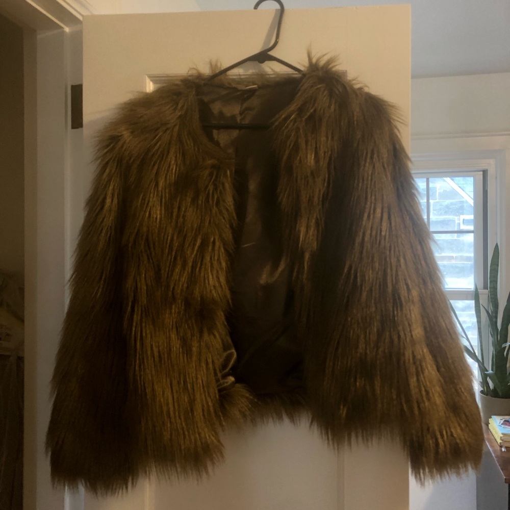 Faux fur jacket
